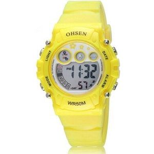 Aankomst OHSEN Kids Jongens Digitale Horloge LED Shock Horloge Zwarte Rubber Strap Kind Waterdichte Sport Horloge Relogio