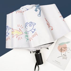 Baby Cover Parasol Automatische Illustratie Opvouwbare Paraplu Winddicht Waterdicht Uv Paraplu Mannen En Vrouwen Schaduw In De Zomer Winter