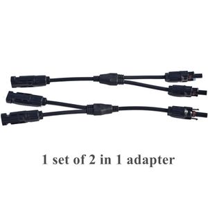 Solar Connector Aansluiting Vrouwelijke Mannelijke Solar Tool Y Type Met Draad Kabel Solar Draad Pv Parallel Tak Connectorsy Tak Pane