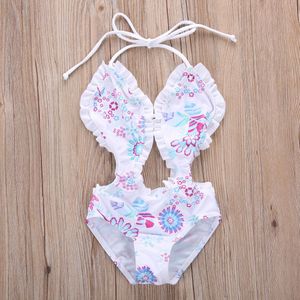 Meisjes Baby Bloemen Bikini Split One-stukken Badpak Badpak Zwemmen Kleding