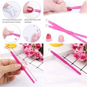 1Pcs Driehoek Stok Staaf Nail Cuticle Pusher Volledige Beauty Pro Plastic Roze Handvat Remover Manicure Care Tools
