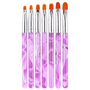 Nail Art Brush Pennen Acryl Nail Penselen UV Gel Nail Polish Schilderen Tekenen Penselen Set Strass Handvat Manicure Gereedschap Borstel