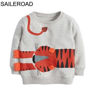Saileroad Baby Jongens Sweatshirts Animal Tiger Jongens Hooded Sweatshirts Katoen Baby Kids Kleding Jaar Meisjes Kostuum
