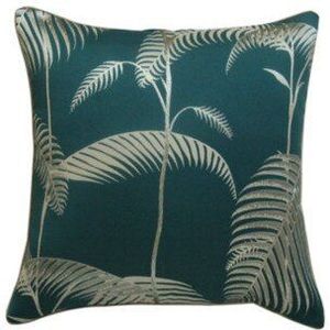 Dunxdeco Kussenhoes Decoratieve Kussensloop Moderne Eenvoudige Luxe Palm Blad Jacquard Coussin Sofa Stoel Decorating