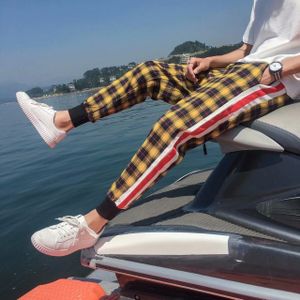 Siteweie Sportbroek Mannen Plaid Potlood Broek Sport Casual Hip Hop Jongens Broek Koreaanse Trend Losse Joggers Streetwear Broek G327