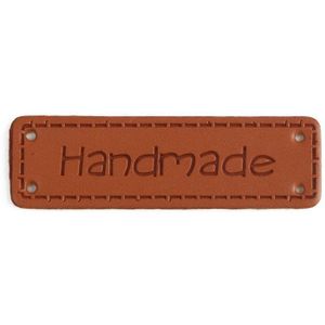 50 Stks/partij Hand Made Pu Leather Labels Naaien-On/Lijm Tags Voor Handwerk Lederen Tags handgemaakte Voor Speelgoed Schoenen Kledingstuk Labels
