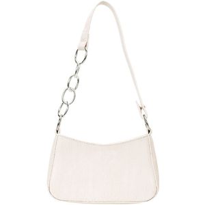 Casual Pu Lederen Sling Handtas Portemonnee Vrouwen Elegante Chain Schouder Crossbody Tas Populaire Eenvoudige Vrouwelijke Dagelijkse Tas