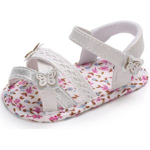 Baby Meisje Schoenen Zomer Sandalen Zachte Anti-Slip Zool Bloem Print Crib Prinses Pasgeboren Eerste Wandelaar Baby Sandalen