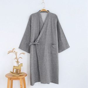 Kimono - Japanse Traditionele Badjas - Katoen - V-neck - Voor Mannen