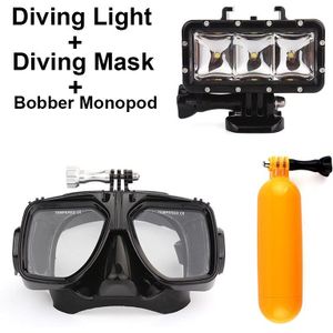 Duiken Licht Draagbare Multi-Functionele 30M Waterdicht/Duiken Glas Masker, floting Bobber Monopod Voor Gopro Eken Actie Camera
