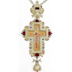Priester/borstvinnen cross met Goud plating orthodoxe griekse cross Sieraden borstvinnen kruis ketting