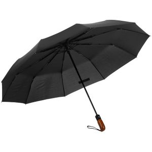 Leodauknow Wind Slip Opvouwbare Automatische Paraplu Auto Luxe Grote Winddicht Lederen Handvat Paraplu Regen Voor Mannen