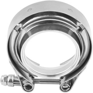 Universele 2 Inch Rvs V-Band Klem Flens Kit Past voor Turbo 'S, wastegates Blow-off Kleppen Uitlaat Zilver