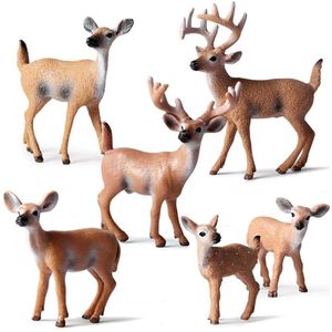 Wildlife Cervidae Dier Actiontoys Figuur Herten Mini Herten Pop Pvc Model Collectible Doll Figure Collection Voor Kinderen