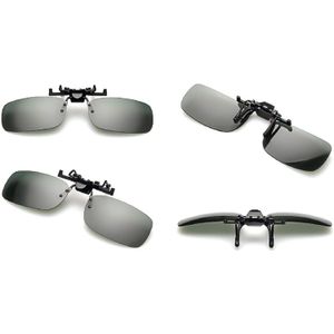 Gepolariseerde Clip Op Zonnebril Rijden Nachtzicht Lens Zon Bril Mannelijke Anti-Uva Voor Mannen Vrouwen Met Case & glazen Doek