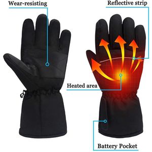 Verwarmde Handschoenen Voor Mannen Vrouwen Elektrische Winter Thermische Touchscreen Verwarming Handschoenen Voor Fietsen Wandelen Skiën Snowboarden Handschoenen