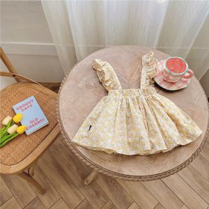 2022 Zomer Baby Meisje Jurk Mode Bloemenprint Mouwloze Bretels Rok Peuter Kleding Kids Meisje Jurk