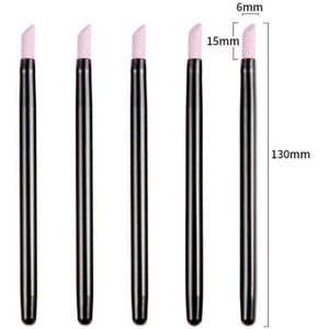 1Pc/5Pcs Quartz Stone Scrub Pen Cuticle Remover Pusher Trimmer Dode Huid Remover Zwarte Professionele Nail Art care Tool