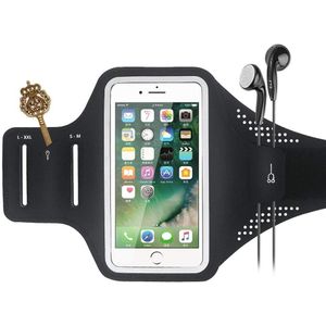 6 inch Sport Armband voor iPhone X 6 s 7 8 Plus, sport Armband voor Samsung S6 S7 Rand s8/s8 Plus met Key & Kaarten Hold
