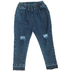 Meisjes Broek Jeans Casual Ripped Lente Herfst Broek Kinderen Jongens Broek Elastische Taille Peuter Unisex Jeans 2 3 4 5 6 7 jaar