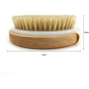 Houten Bad Borstel Body Massage Hout Peeling Douche Borstel Paardenhaar Natuurlijke Badkamer Scrubber Reinigingsborstel D30