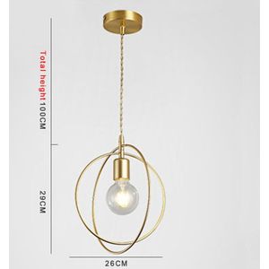 Led Iron Hanglampen Golden E27 Opknoping Lamp Slaapkamer Woonkamer Decoratie Hanger Lampen Binnenverlichting Keuken Armaturen