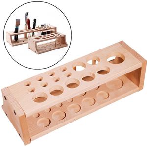 Diy Leather Craft Hout Tool Rack Houten Stempel Ponsen Stand Houder Organiseren Doos