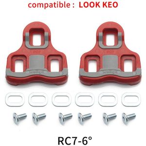 Wellgo Fiets Pedalen Schoenplaten Accessoires RC7 Zwart/Rode Racefiets Cleats Locking Plaat/Spalk Compatibel Met Look keo