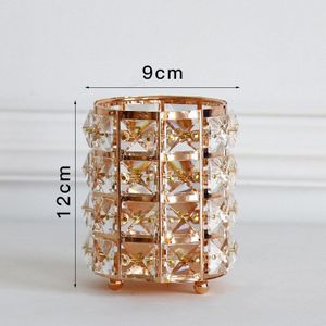 Prachtige Glitter Crystal Metal Nail Pennenhouder Make Borstel Organizer Briefpapier Container Houder Opbergdoos Container