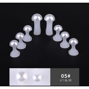 8 Stks/zak Compact En Te Dragen Siliconen Nail Teen Separator Daisy Paars Gouden Bloem Shape Nail Teen Separator set D242