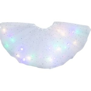 HX5D Kids Meisjes Glitter Ster Pailletten Ballet Dans Tutu Rok Led Light Up Neon Kleurrijke Tulle Korte Jurk Party Stage kostuum