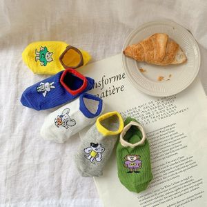 5 Paren/partij Kinderen Boot Sokken Voor Zomer Leuke Cartoon Puppy Olifant Dier Ademende Korte Sokken Jongens Meisjes Sokken