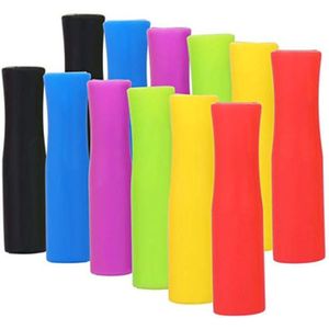 20Pcs Caps Anti Burn Tanden Protector Bar Herbruikbare Roestvrij Staal Stro Food Grade Accessoires Siliconen Tip Geen Rammelaar Cover 6Mm