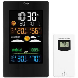 Digitale Wandklok LED Temperatuur Vochtigheid Sensor Weerbericht Barometer Alarm Horloge Modern Home Decor Tafel Klokken