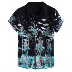 Zomer Hawaiian Shirt Mannelijke Korte Mouwen Mode Mannen Overhemd Strand Mannelijke Bloemen Shirt Mannen Casual Streetwear Xxxl