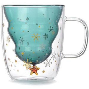 Melk Sap Ontbijt Cup Hoge Temperatuur Koffie Glazen Beker Creatieve Transparante Dubbele Laag Leuke Cartoon Thee Kat Voet Cup AQ275