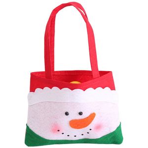 Kerst Draagtas Niet-geweven Stof Vrolijk Kerstfeest Bag Kerstman Sneeuwpop Opbergtas Niet-geweven Candy Tote opbergzakken