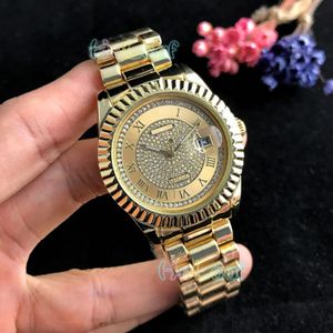 Vrouwen Horloges Luxe Mode Zilver Goud Ronde Diamant Roestvrij Stalen Band Quartz Horloge Vrouwelijke Klok Montre Femme Reloj