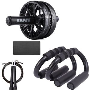 Abdominale Roller & Jump Rope & Push Up Stand Bodybuilding Set Fitness Apparatuur Voor Home Gym Buikspier Trainer Ab roller