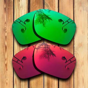 100% Precies Gesneden Gepolariseerde Vervanging Lenzen Voor Mainlink Zonnebril Groen Mirrored Coating Kleur Keuzes