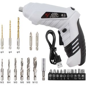 3.6V Cordless Hand Held Elektrische Schroevendraaier Usb Opladen Boor Power Tool Handgereedschap Houtbewerking Gereedschap Set