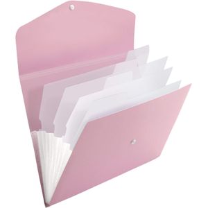 A4 Size Met Handvat Effen Draagbare Waterdichte Thuis Briefpapier Multi Pockets Expanding File Folder Accordeon Anti Verloren Desktop