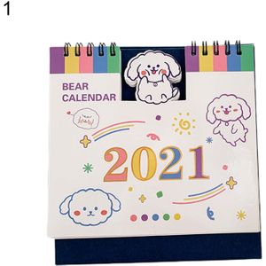 Cartoon Dier Jaarlijkse Papier Kalender Dagelijks Scheduler Bureau Decor Planner