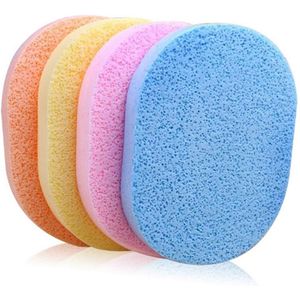 3Pcs Spons Bladerdeeg Zachte Reiniging Spons Gezicht Make Pad Spons Cosmetische Puff Make Up Gereedschap Willekeurige Kleur