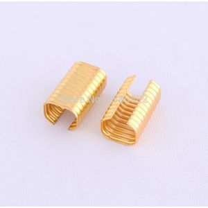 50 Stuks Gold Kleur 20*12 Mm Metal Cord End Caps Hardware Accessoires