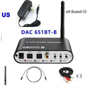 Hdmi-Compatibel Arc 5.1CH Audio Decoder Bluetooth-Compatibel 5.0 Reciever Dac Optische Coaxiale U Spelen Om 5.1ch Dac converter Dac