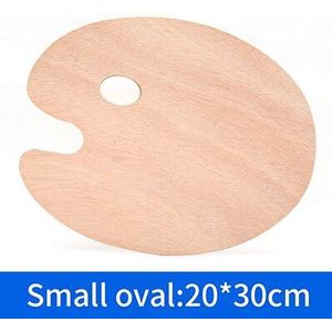 BGLN 1 Stuk Hout Ovale Vierkante Olieverf Palet Professionele Olie Verf Ellipse Tekening Palet Paleta Kunst School Supplies