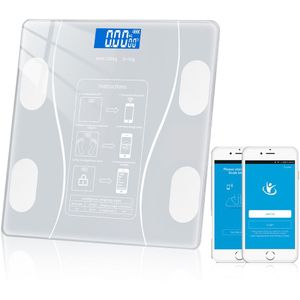 Weegschaal bluetooth lichaamsvet intelligente elektronische BMI samenstelling analyzer mode best verkochte precisie badkamer zwart kan worden aangesloten op mobiele telefoons