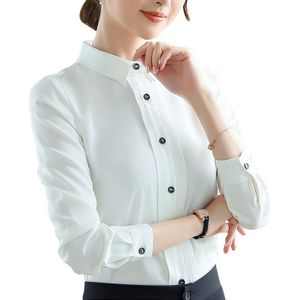 ACRMRAC Vrouwen shirt Slim white OL Formele Zakelijke Lange mouw shirt Vrouwen