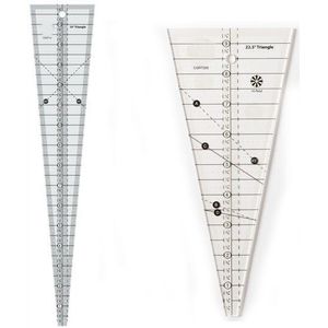 22 1/2 ""Graden En 10 Graden Driehoeken Heerser Quilten Heerser Template Voor Low Shank Binnenlandse Naaimachines. # CGRT225 # CGRT10
